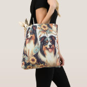 Schattigee Australische herder  schilderij Tote Bag (Dichtbij)