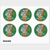 Schattigee Australische koala beer baby shower sti Ronde Sticker (Vel)