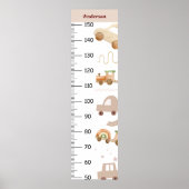 Schattigee Auto Boho Groeikaart Centimeter Poster (Voorkant)