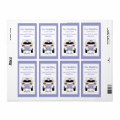 Schattigee auto bruiloft mini wijnlabel etiket (Full Sheet)