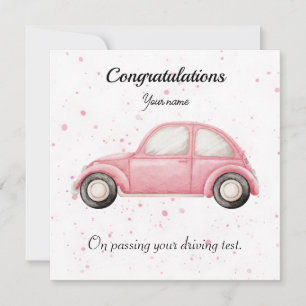 Schattigee auto rijden test felicitatiekaarten kaart