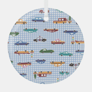Schattigee auto schets: eenvoudig naadloos glas ornament