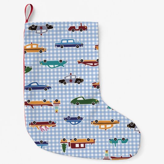 Schattigee auto schets: eenvoudig naadloos kleine kerstsok (Voorkant)