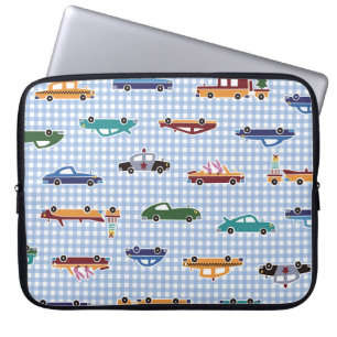 Schattigee auto schets: eenvoudig naadloos laptop sleeve