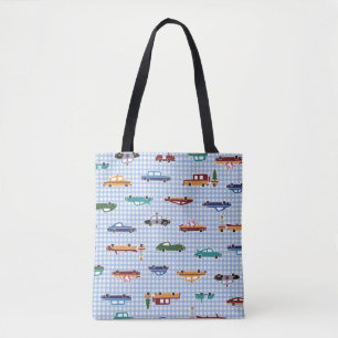 Schattigee auto schets: eenvoudig naadloos tote bag