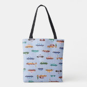 Schattigee auto schets: eenvoudig naadloos tote bag (Achterkant)