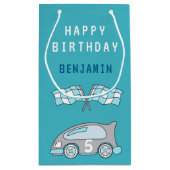 Schattigee auto vlag Happy Birthday Kind ‘ s naam Klein Cadeauzakje (Achterkant)