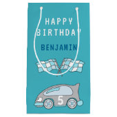 Schattigee auto vlag Happy Birthday Kind ‘ s naam Klein Cadeauzakje (Voorkant)