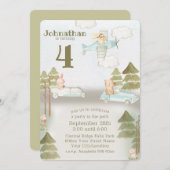 Schattigee auto's en dieren in het park kaart (Voorkant / Achterkant)