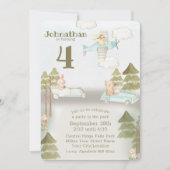 Schattigee auto's en dieren in het park kaart (Voorkant)