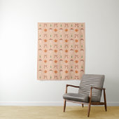 Schattigee Autumn Bow Pattern Tapestry Wandkleed (In situ)