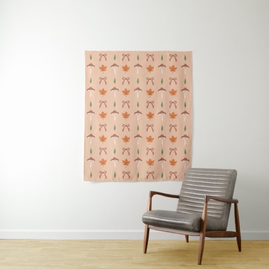 Schattigee Autumn Bow Pattern Tapestry Wandkleed (In situ)