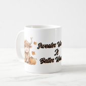 Schattigee Autumn Highland Koe Koffiemok (Voorkant links)