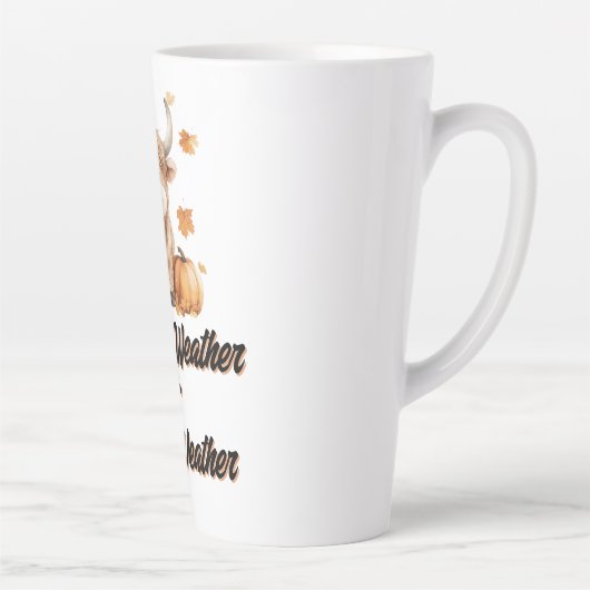 Schattigee Autumn Highland Koe Latte Mok (Rechts)