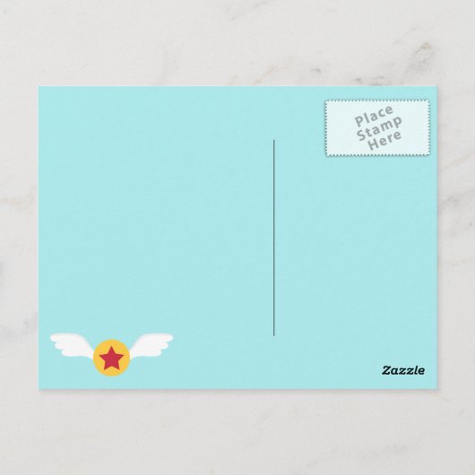 Schattigee Aviator Boy Vliegtuig Dank u Groet Briefkaart (Achterkant)