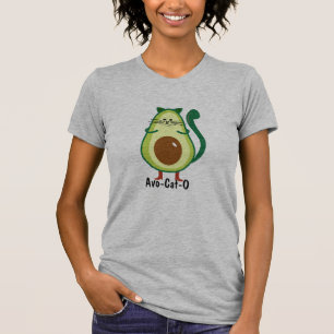 Schattigee Avo-Cat-O Funny Cat Avocado liefhebbers T-shirt