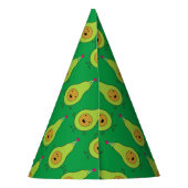 Schattigee avocado 1e verjaardagsfeestje Petten Feesthoedjes (Achterkant)