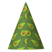 Schattigee avocado 1e verjaardagsfeestje Petten Feesthoedjes (Achterkant)