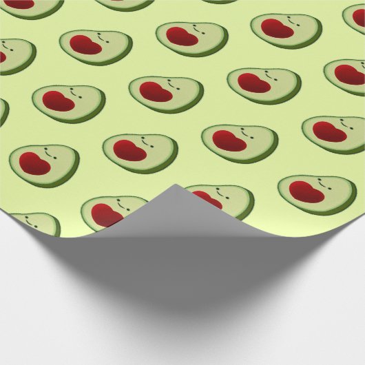 Schattigee avocado achtergrond cadeaupapier (Hoek)