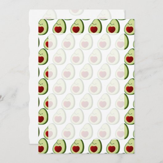 Schattigee avocado achtergrond kaart (Voorkant / Achterkant)