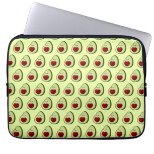 Schattigee avocado achtergrond laptop sleeve