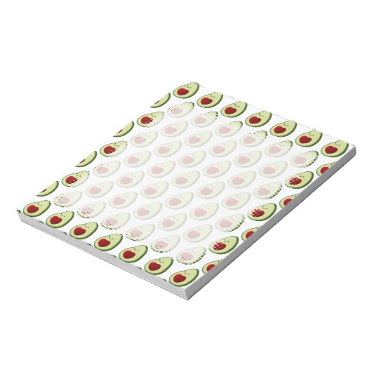 Schattigee avocado achtergrond notitieblok (Linkerzijde)