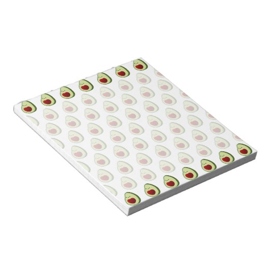 Schattigee avocado achtergrond notitieblok (Schuin)