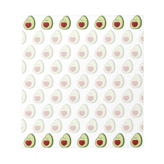 Schattigee avocado achtergrond notitieblok (Voorkant)