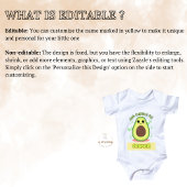 Schattigee Avocado Baby Bodysuit en Shirt voor kin
