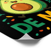 Schattigee Avocado Cinco de Mayo Fiesta Party Cele Poster (Hoek)