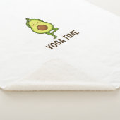 Schattigee Avocado Doen Yoga Sticker Sherpa Deken (3/4)