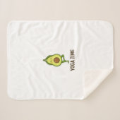 Schattigee Avocado Doen Yoga Sticker Sherpa Deken (Voorkant (horizontaal))