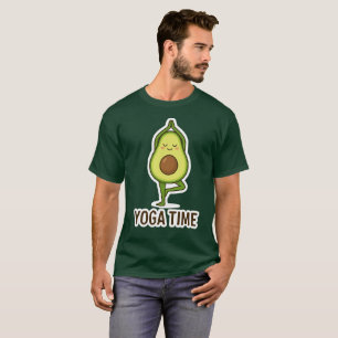 Schattigee Avocado Doen Yoga Sticker T-shirt