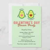 Schattigee Avocado Galentine's Day Dinner Party Kaart (Voorkant)