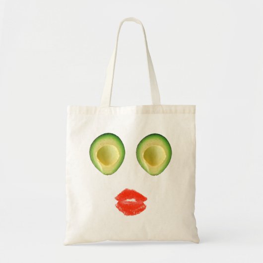 Schattigee avocado gezicht groen rood 4Rita Tote Bag (Voorkant)