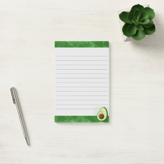 Schattigee avocado groene Waterverf achtergrond be Post-it® Notes (Kantoor)