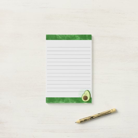 Schattigee avocado groene Waterverf achtergrond be Post-it® Notes (Op bureau)
