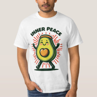 Schattigee avocado "Inner Peace" Grappig Yoga T-sh T-shirt