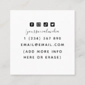 Schattigee avocado kawaii voedingsdeskundige gezon vierkante visitekaartje (Achterkant)