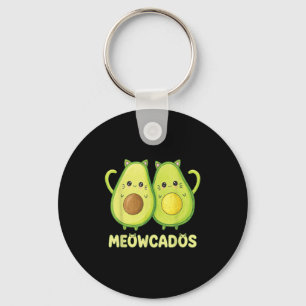 Schattigee Avocado Kitten Pun Funny Kawaii Food An Sleutelhanger