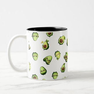Schattigee avocado-mok tweekleurige koffiemok