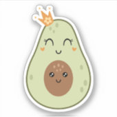 Schattigee avocado op maat gesneden vinyl Stickers (Voorkant)