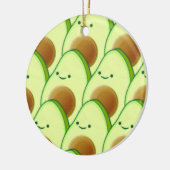 Schattigee avocado over tekening keramisch ornament (Links)
