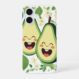 Schattigee avocado paar telefoonhoesje | Funny Kaw iPhone 16 Hoesje