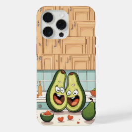 Schattigee avocado paar telefoonhoesje | Funny Kaw iPhone 15 Pro Max Case