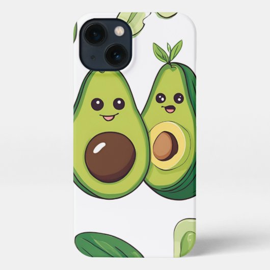 Schattigee avocado paar telefoonhoesje | Funny Kaw iPhone Hoesje (Achterkant)