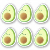 Schattigee avocado Prints Sticker (Voorkant)