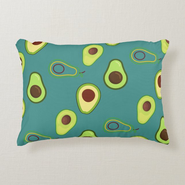 Schattigee Avocado slice zomer Groene gradiënt Pat Accent Kussen (Voorkant)