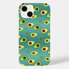 Schattigee Avocado slice zomer Groene gradiënt Pat Case-Mate iPhone 14 Hoesje