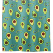 Schattigee Avocado slice zomer Groene gradiënt Pat Douchegordijn (Voorkant)